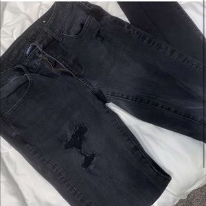 black american eagle jeggings size 6 long